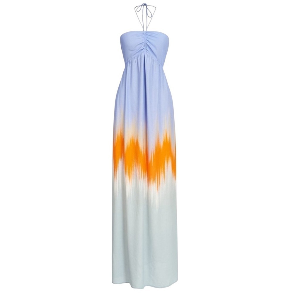 Essentiel Antwerp Dimple Ombré Chapter Neck Maxi Dress Size 8